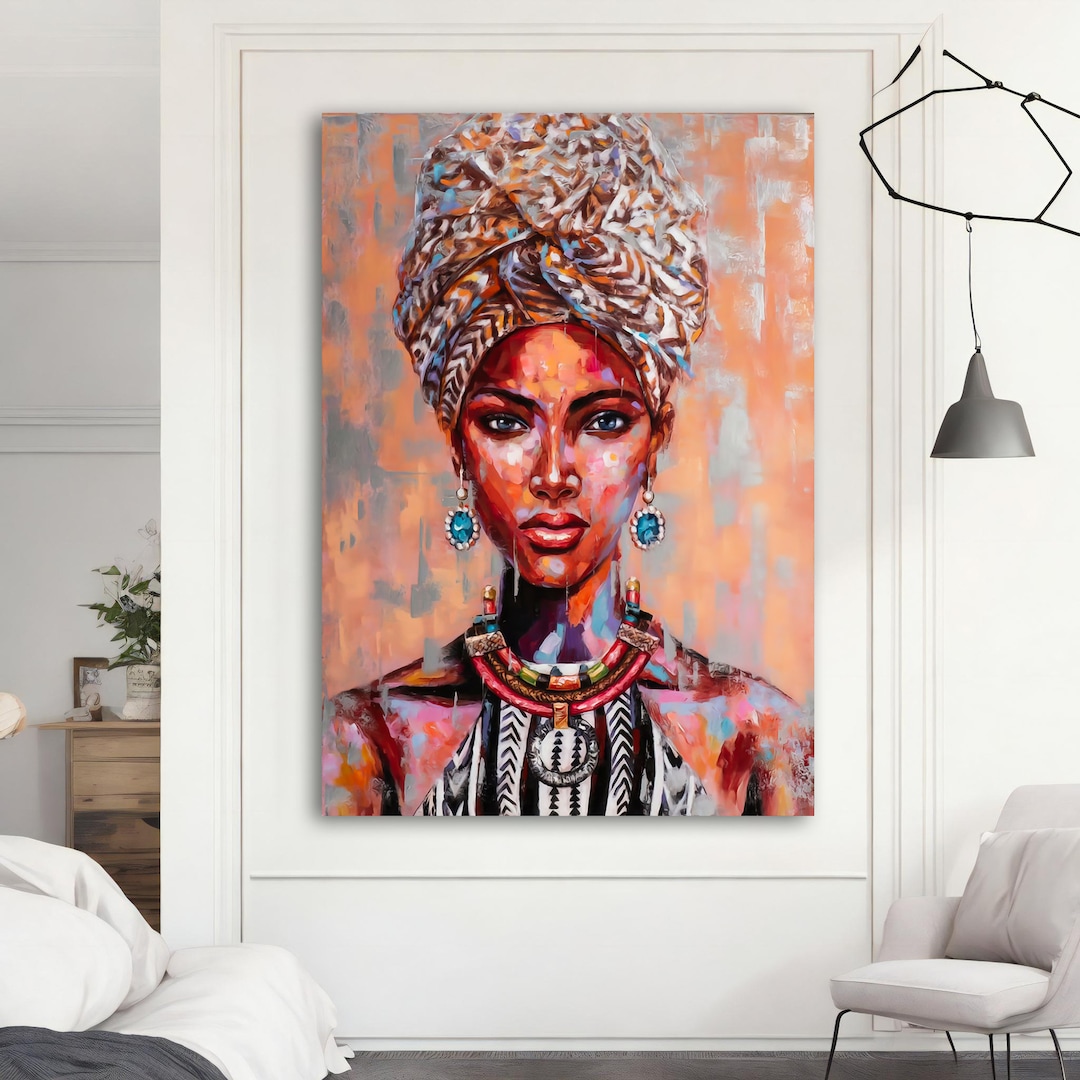 Ethnic Woman Canvas Wall Art Woman Canvas Art Woman Poster Etsy