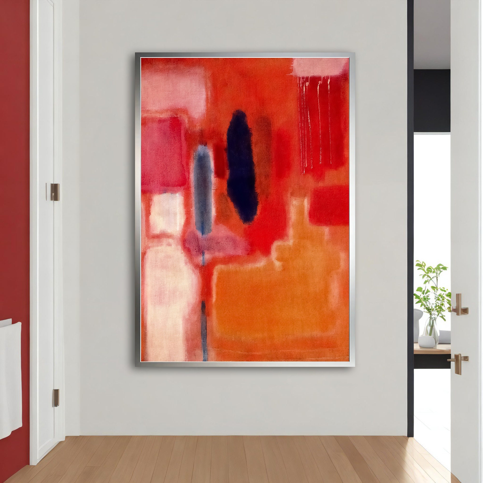 Mark Rothko Red and Orange Canvas Painting Mark Rothko Wall Etsy