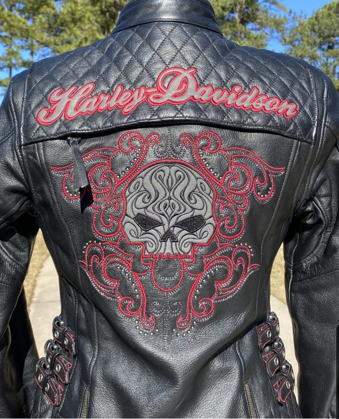 Women Miss Enthusiast HARLEY DAVIDSON Scroll Skull 3 in 1 Etsy Australia