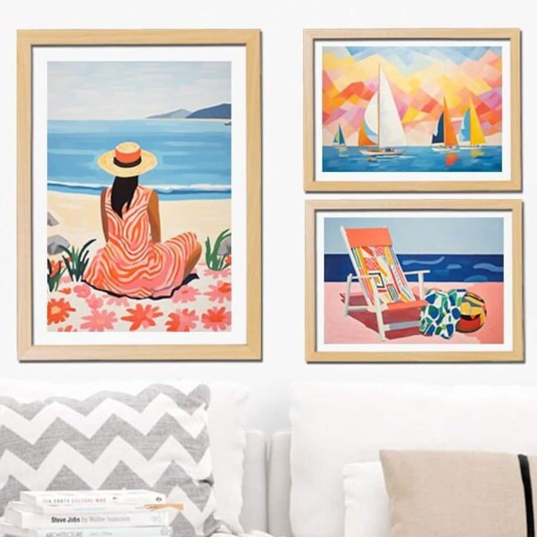 Printable Set Beach Patterns Abstract Art Prints, Beach Patterns Prints ...