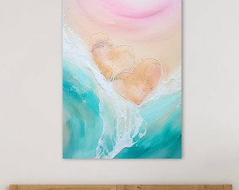 Druckbare Surf moderne Kunst, bunte Strand-Liebhaber-Druck, Strand-Druck, Surfen-Druck, druckbare Kunst, Strandkunst, Küstenkunst