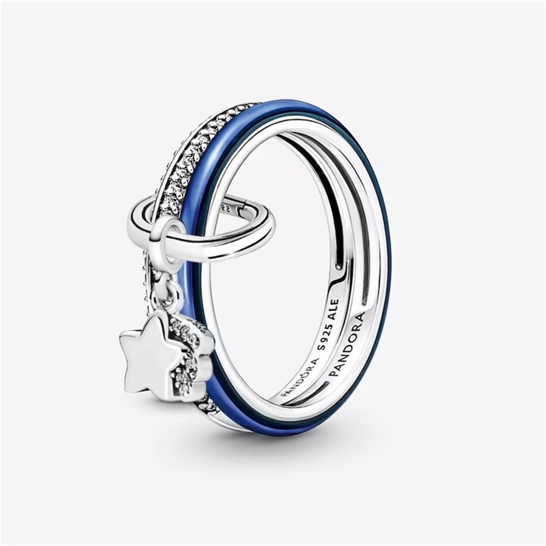 Pandora ME Ring Minimalist Shooting Star Blue Ring Etsy