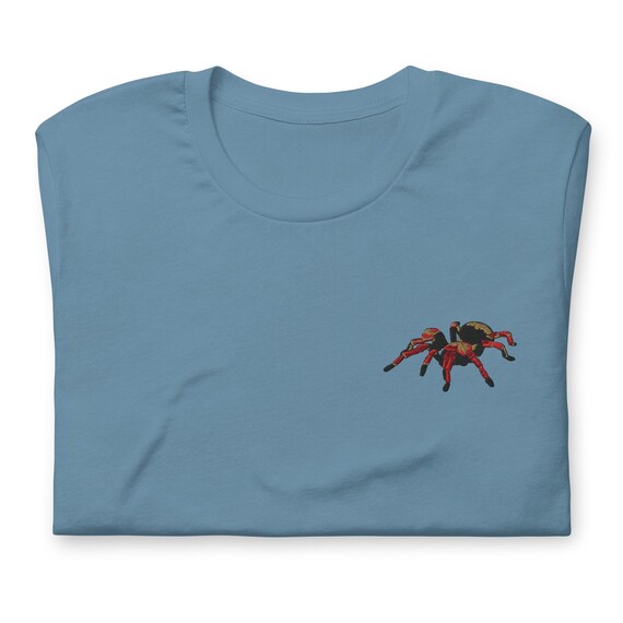 刺繍入りタランチュラシャツ、半袖クルーネックTシャツ、タランチュラ