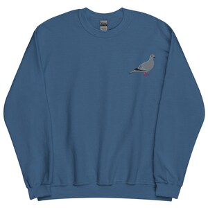 Mourning Dove Sweatshirt, EMBROIDERED Long Sleeve Crewneck Sweater, Dove Gifts, Bird Watching Gifts, Bird Lover, Multiple Colors