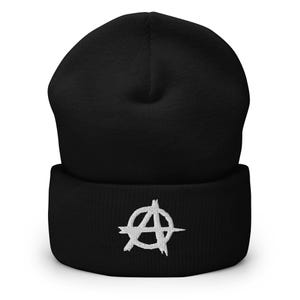 Gorro Anarchy, gorro bordado com símbolo anarquista, presente Anarchy, presentes de protesto radical, várias cores