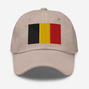 Belgium Hat, Belgian Flag Embroidered Adjustable Cotton Baseball Cap, Belgian Gifts, Belgium Soccer World Cup, Multiple Colors