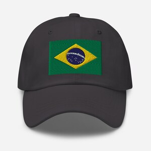 Brazil Hat, Brazilian Flag Embroidered Adjustable Ball Cap, Brazil Gifts, Brazil Soccer World Cup, Brazilian American, Multiple Colors