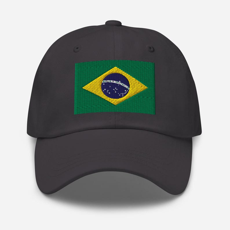 Brazil Hat, Brazilian Flag Embroidered Adjustable Ball Cap, Brazil Gifts, Brazil Soccer World Cup, Brazilian American, Multiple Colors
