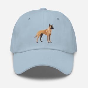 Belgian Malinois Hat, Adjustable Unstructured Cotton Dad Cap, Belgian Malinois Gifts, Multiple Colors