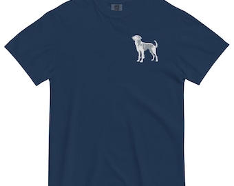 Irish Wolfhound Shirt, Cute Wolfhound Dog Embroidered Short Sleeve Unisex Comfort Colors Tshirt, Irish Wolfhound Gifts, Multiple Colors