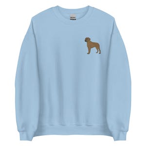 Bullmastiff Sweatshirt, Embroidered Crewneck Pullover Sweater, Bullmastiff Gifts, Bullmastiff Shirt, Multiple Colors