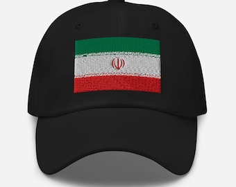 Gorra de béisbol de algodón ajustable con bordado de la bandera iraní, regalo iraní, regalo persa americano, varios colores