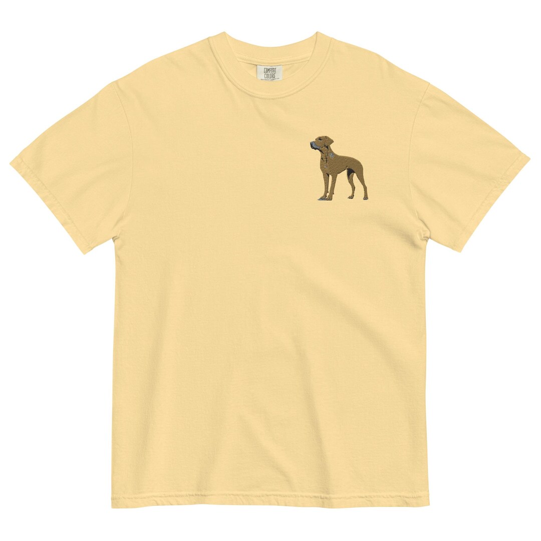 Rhodesian Ridgeback Shirt, Cute Ridgie Dog Embroidered Comfort Colors ...