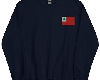 Sudadera de Nueva Inglaterra, suéter de cuello redondo con la bandera de Nueva Inglaterra bordada, regalos de Nueva Inglaterra, Massachusetts, Vermont, Nuevo Hampshire, Rhode Island