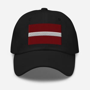 Latvia Flag Hat, Embroidered Adjustable Cotton Dad Cap, Latvian Gifts, Latvian American, Latvia Souvenir, Multiple Colors