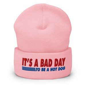 It's a bad day to be a Costco hot dog | embroidered cuffed beanie hat