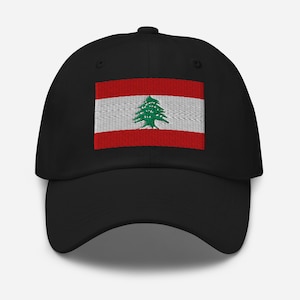 Lebanon Hat, Lebanese Flag Embroidered Adjustable Cotton Dad Cap, Lebanese Gifts, Lebanese American Gift, Multiple Colors