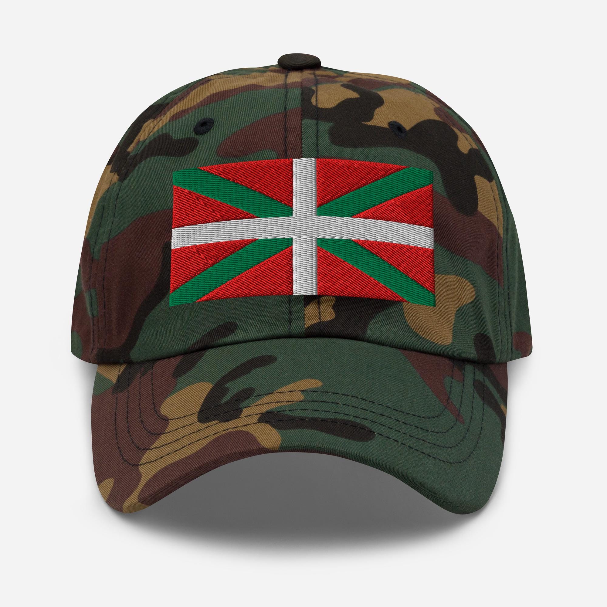Basque Flag Hat, Embroidered Adjustable Cotton Dad Cap, Basque Country ...