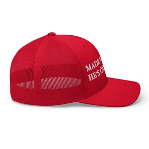 Made You Look He's On The List Hat, Embroidered Adjustable Mesh Trucker Cap, Trump Epstein List, Release the Epstein List