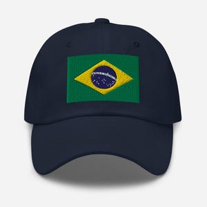 Brazil Hat, Brazilian Flag Embroidered Adjustable Ball Cap, Brazil Gifts, Brazil Soccer World Cup, Brazilian American, Multiple Colors