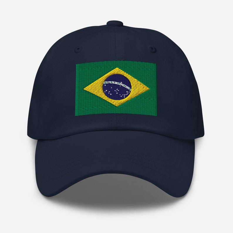 Brazil Hat, Brazilian Flag Embroidered Adjustable Ball Cap, Brazil Gifts, Brazil Soccer World Cup, Brazilian American, Multiple Colors