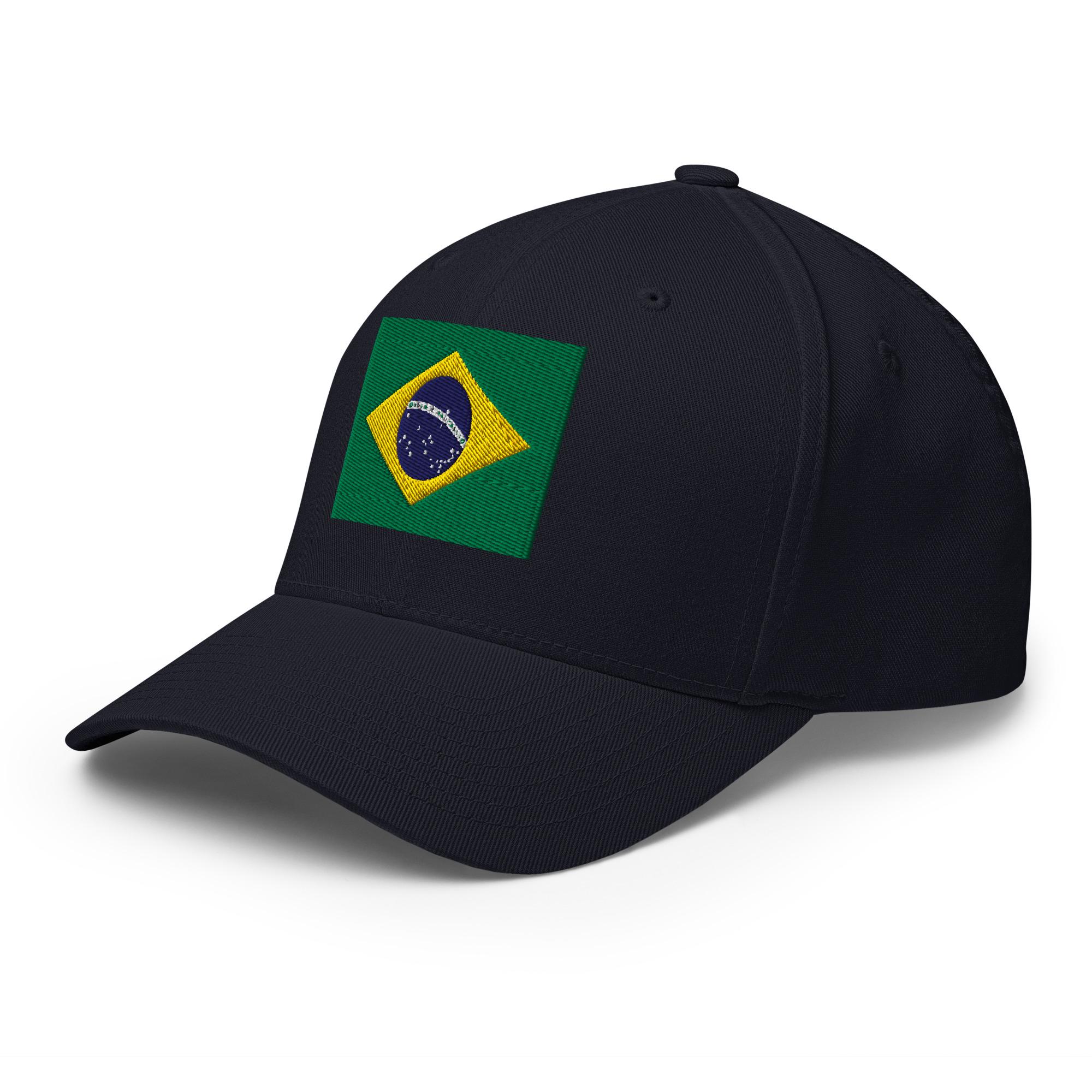 Brazil Hat, Brazilian Flag Embroidered Structured Flexfit  display picture 1