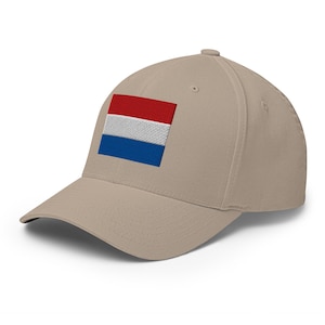 Niederlande Hut, niederländische Flagge bestickte strukturierte Flexfit Cap, niederländische Geschenke, niederländische Fußball-Weltmeisterschaft, mehrere Farben