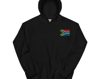 Sudadera con capucha de Sudáfrica, Sudadera con capucha bordada con la bandera sudafricana, Regalos sudafricanos, Springboks, Varios colores