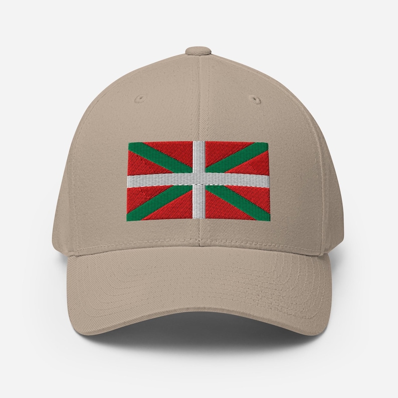 Basque Flag Hat, Embroidered Structured Flexfit Cap, Basque Country ...