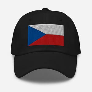 Czech Republic Hat, Czechia Flag Embroidered Adjustable Dad Cap, Czech Gifts, Czech Republic Soccer, Multiple Colors