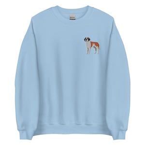 St Bernard Sweatshirt, Embroidered Crewneck Pullover Dog Sweater, Saint Bernard Owner Gifts, St Bernard Mom Shirt, Multiple Colors