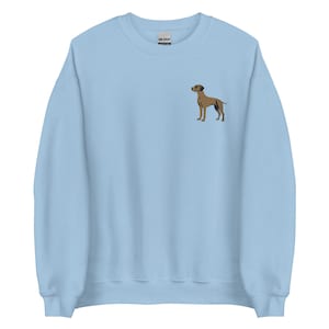 Vizsla Sweatshirt, Embroidered Crewneck Pullover Sweater, Vizsla Gifts, Vizsla Mom Sweatshirt, Multiple Colors