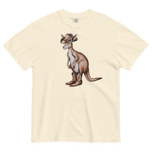 Western Kangaroo Shirt, Vintage Cowboy Kangaroo Australia Graphic Tee, Cute Oversized Comfort Colors® Tshirt, Funny Kangaroo T-Shirt