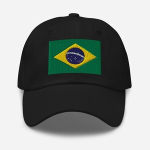 ブラジルハット、ブラジル国旗刺繍入り調節可能なボールキャップ、ブラジルギフト、ブラジルサッカーワールドカップ、ブラジル系アメリカ人、複数の色