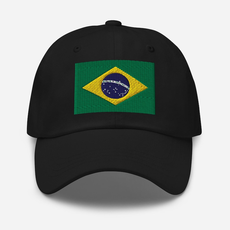Brazil Hat, Brazilian Flag Embroidered Adjustable Ball Cap, Brazil Gifts, Brazil Soccer World Cup, Brazilian American, Multiple Colors