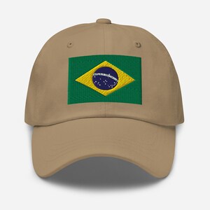 Brazil Hat, Brazilian Flag Embroidered Adjustable Ball Cap, Brazil Gifts, Brazil Soccer World Cup, Brazilian American, Multiple Colors
