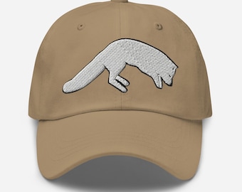 Polarfuchs Hut, BESTICKTE verstellbare Baumwoll-Papa-Kappe, Fuchs-Geschenke, arktische Tiere, mehrere Farben