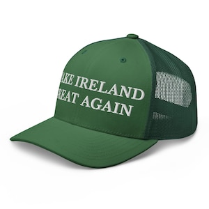 Conor McGregor Make Ireland Great Again Hat, Embroidered Adjustable Trucker Cap, Ireland Gifts, McGregor for President, Multiple Colors