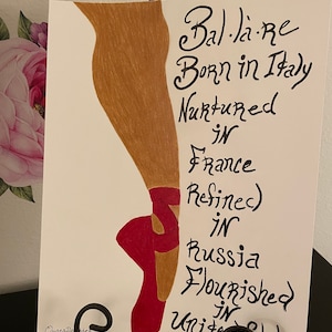 Bal•la’•re • Original Drawing • 14x11 Unframed Art