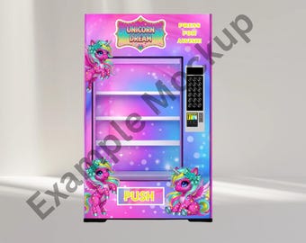 Unicorn Vending Machine  | Editable Canva Template | Unicorn Dream Valentine Craft | Printable DIY Digital Download