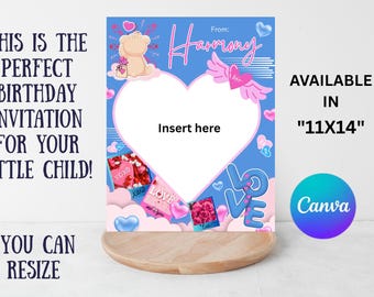 Jumbo Valentine's Day Heart Card, Treat Holder, 11x14 (Digital Download)