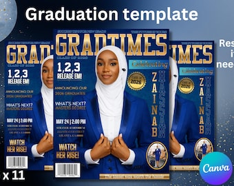 Class of 2026 Graduation Magazine Template, Senior Announcement Flyer (Canva)