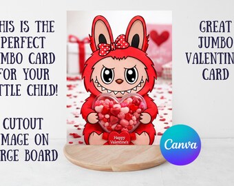Jumbo Valentine Candy Card | Classroom Heart Holder (Printable Design)