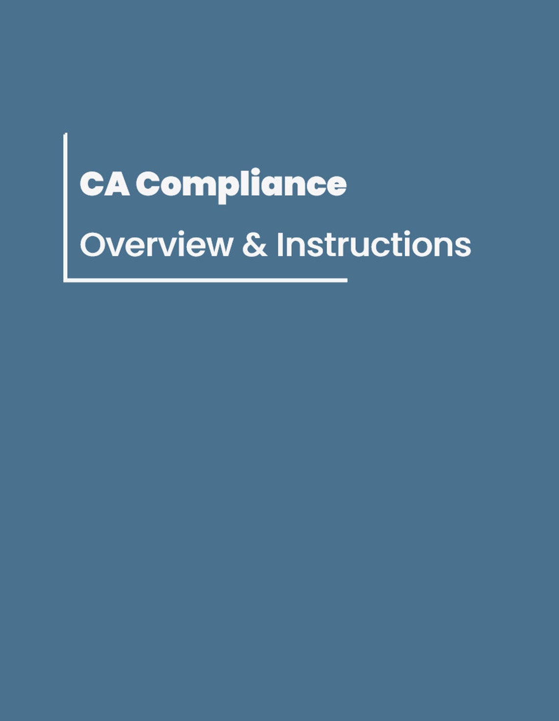 HR Compliance Templates California Package Templates, Guide, Forms and