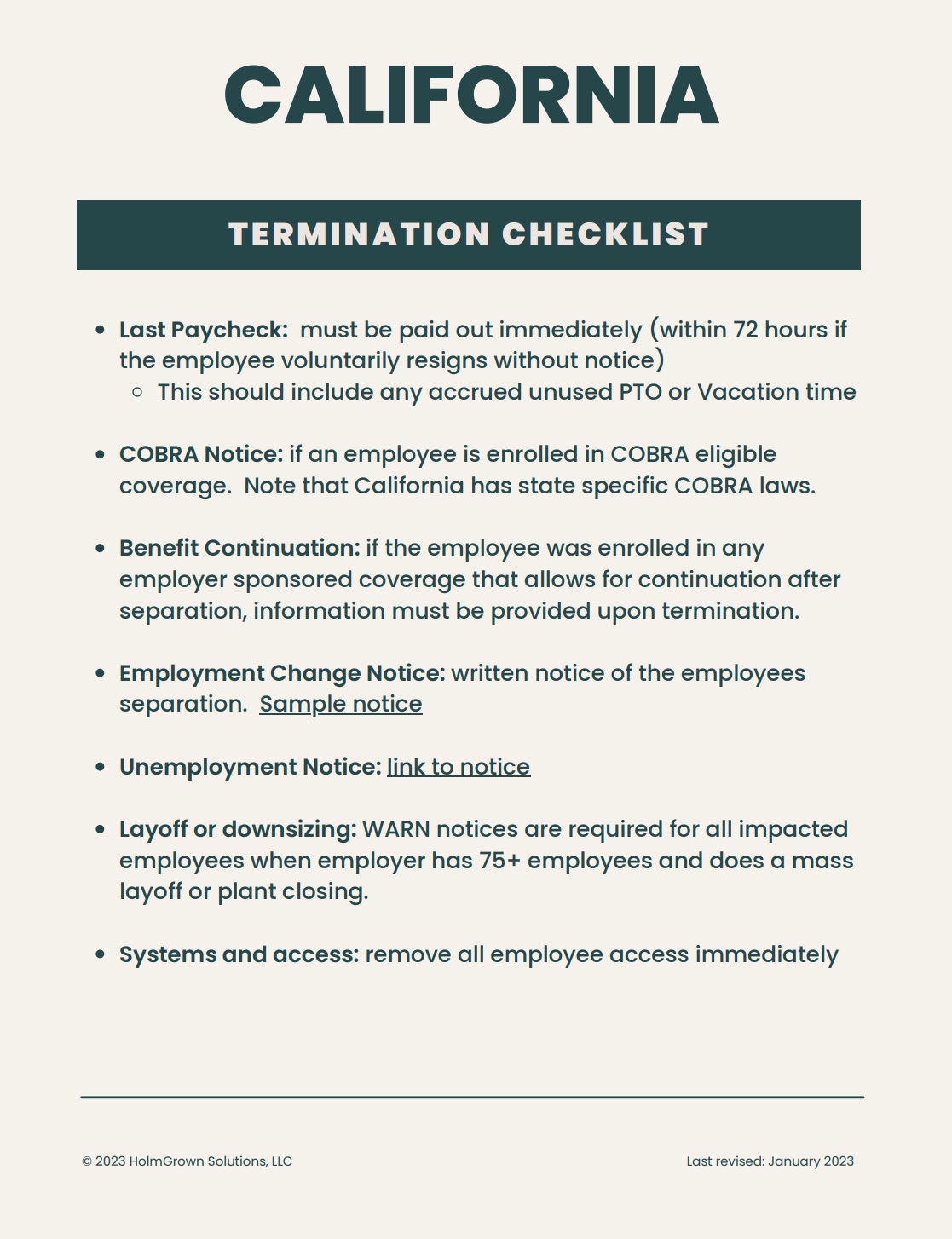 HR Compliance Templates California Package Templates, Guide, Forms and