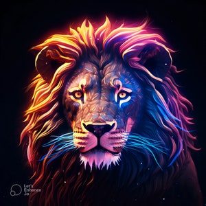 Lion King in Neon Light