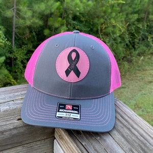 Breast Cancer Awareness Laser Engraved Hat