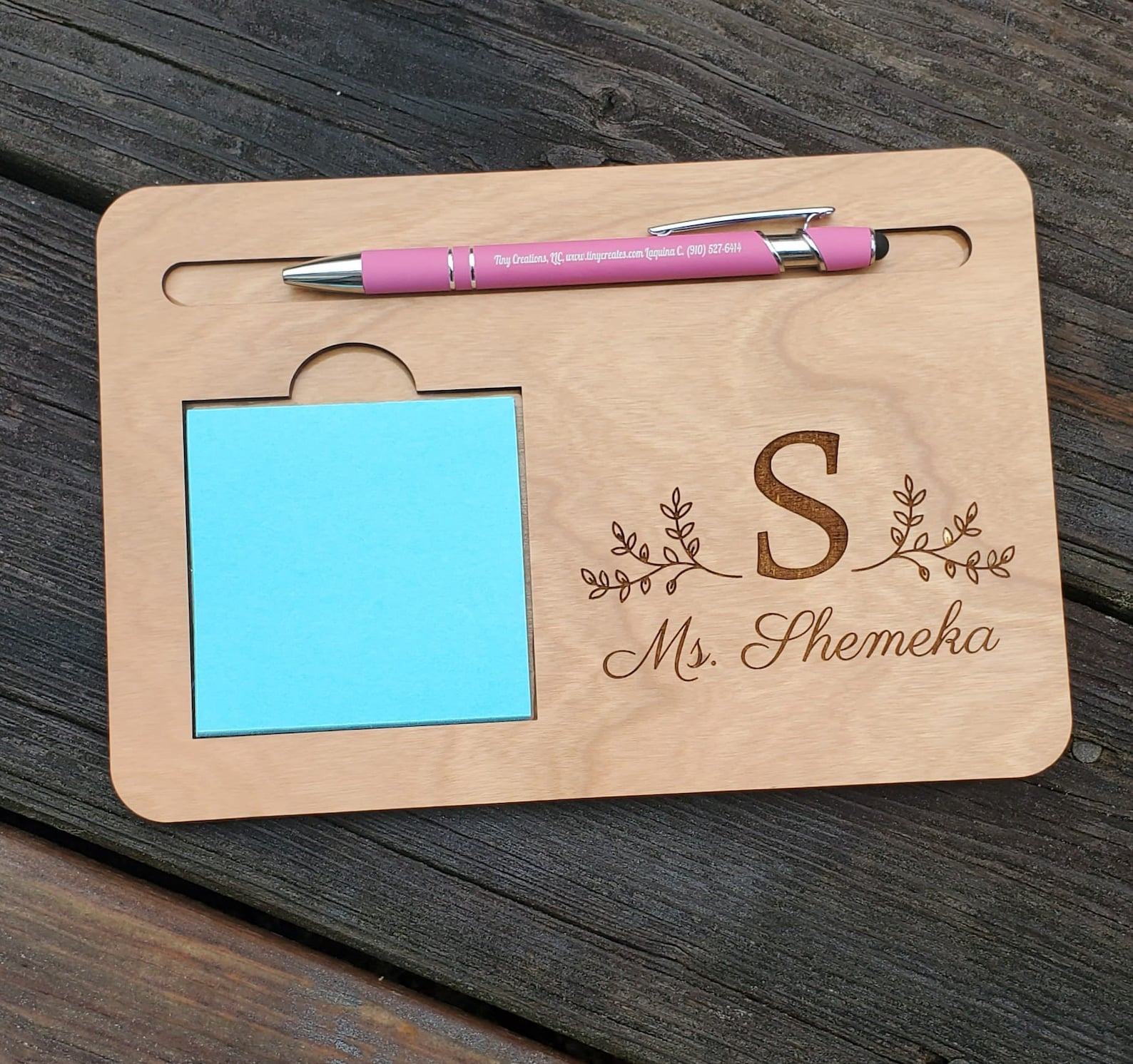 Personalized Post-it Notes Holder - Etsy