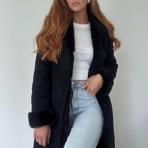Vintage black coat jacket size S
