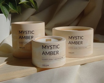 Mystic Amber SOY CANDLE | Ceramic Candle | Home Decoration | Hand Poured